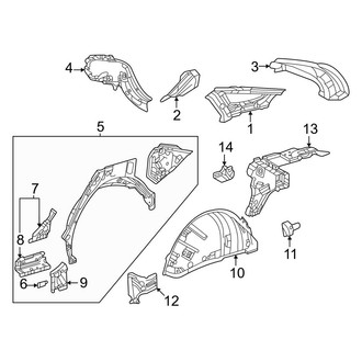 Toyota OE - Quarter Panel - Inner Structure