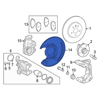Toyota OE - Rear Right Brake Dust Shield