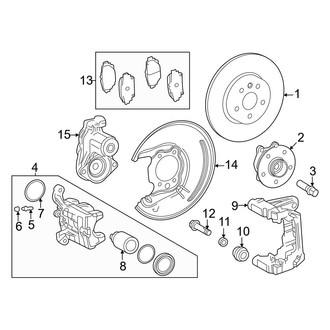 Toyota OE - Rear Suspension - Brake Components