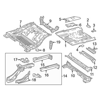 Toyota OE - Rear Body & Floor - Floor & Rails