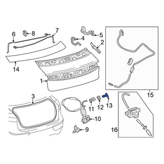 Toyota OE - Rear Deck Lid Release Lever