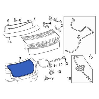 Toyota OE - Rear Deck Lid Seal