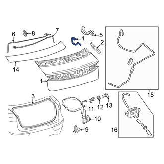 Toyota OE - Rear Left Deck Lid Hinge