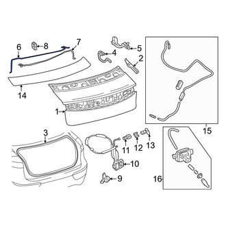 Toyota OE - Rear Right Trunk Torque Rod