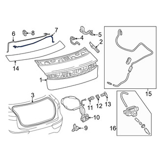 Toyota OE - Rear Left Trunk Torque Rod