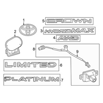 Toyota OE - Trunk Lid - Exterior Trim