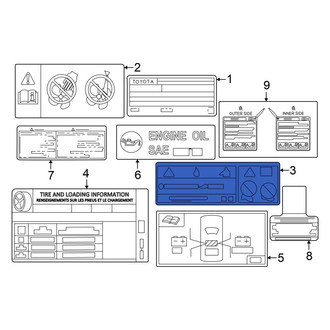 Toyota OE - A/C System Information Label