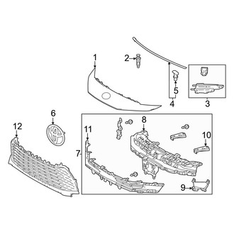 Toyota OE - Front Bumper & Grille - Grille & Components (LE / XLE)