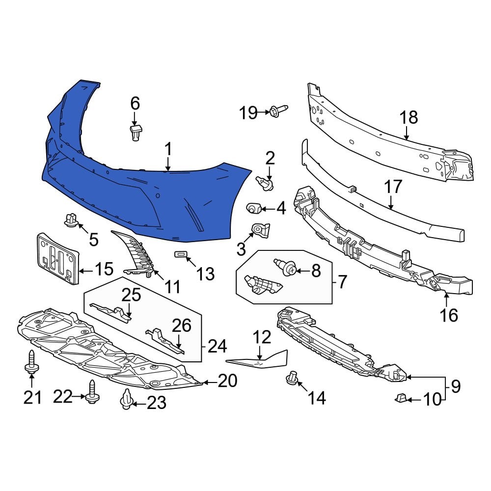 Toyota OE 52169AQ901 - Rear Lower Bumper Cover