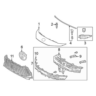 Toyota OE - Front Bumper & Grille - Grille & Components (Nightshade / SE / XSE)