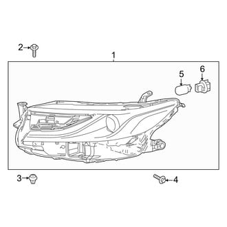 Toyota OE - Front Lamps - Headlamp Components (Bi-LED), (LE / SE)