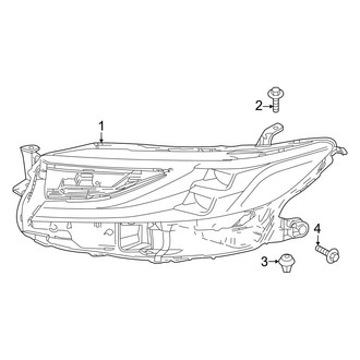 Toyota OE - Front Lamps - Headlamp Components (Dual LED), (XLE / XSE)