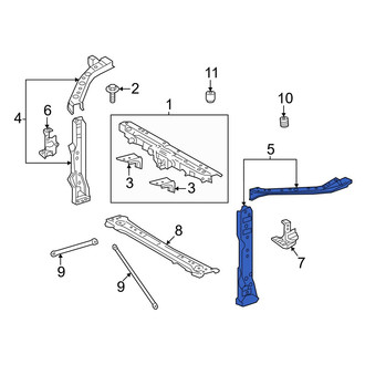 Toyota OE - Front Left Radiator Support Side Panel