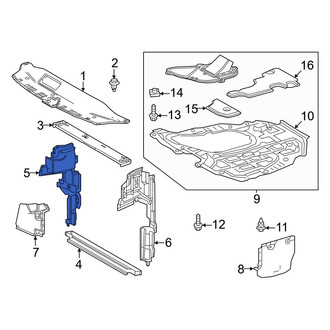 Toyota OE - Front Right Radiator Support Air Deflector