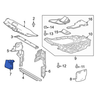 Toyota OE - Front Left Lower Radiator Support Air Deflector