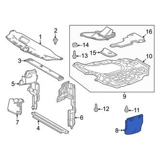 Toyota OE - Front Left Radiator Support Splash Shield