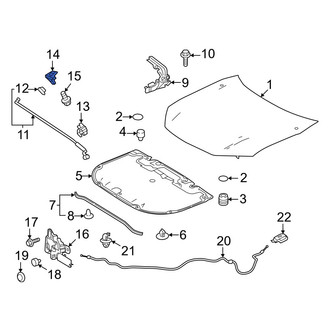 Toyota OE - Hood & Trunk Prop Rod Bracket