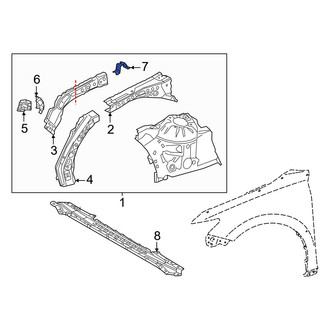 Toyota OE - Rear Right Fender Bracket