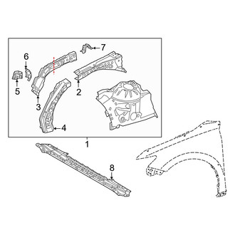 Toyota OE - Fender - Structural Components & Rails (Apron & Upper Rail Components)