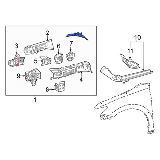 Toyota OE - Front Right Frame Side Member Assembly