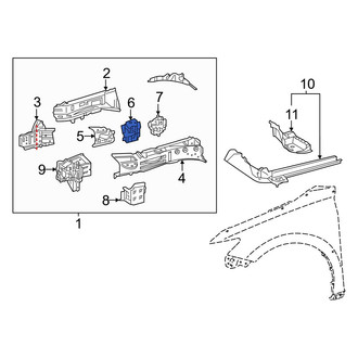 Toyota OE - Rear Left Frame Side Member Reinforcement