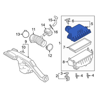Toyota OE - Upper Air Filter Housing