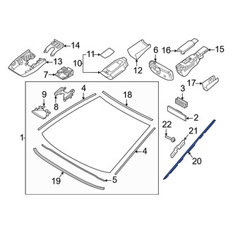 Toyota OE - Front Right Windshield Molding
