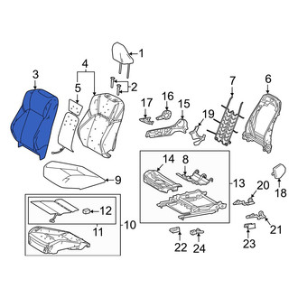Toyota OE - Front Right Seat Back Cushion Cover