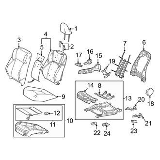 Toyota OE - Seats & Tracks - Passenger Seat Components (W/O Power)