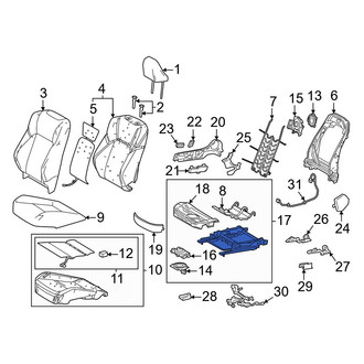 Toyota OE - Front Left Seat Track