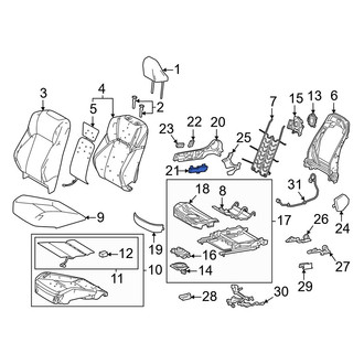 Toyota OE - Front Right Power Seat Switch