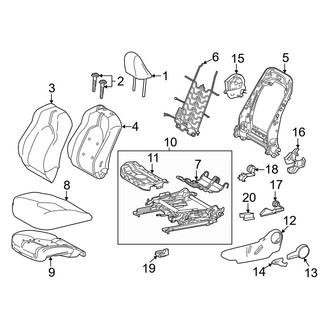Toyota OE - Seats & Tracks - Driver Seat Components (W/O Power), (LE)