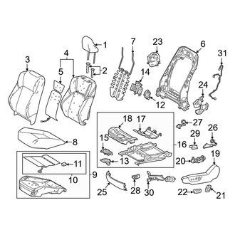 Toyota OE - Seats & Tracks - Driver Seat Components (With Power)