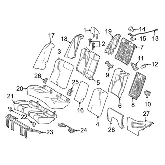 Toyota OE - Seats & Tracks - Rear Seat Components (With Adjustable Headrest)