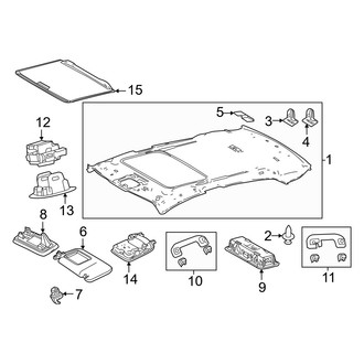 Toyota OE - Roof - Interior Trim (W/O Panoramic Glass), (LE / Nightshade / SE)