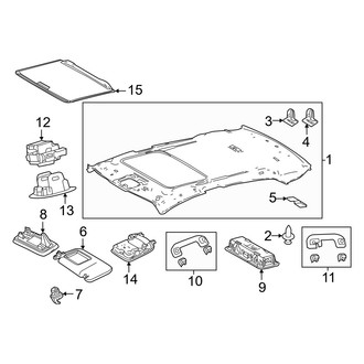 Toyota OE - Roof - Interior Trim (With Panoramic Glass)