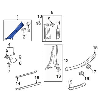 Toyota OE - Left Body A-Pillar Trim Panel