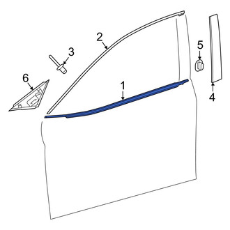 Toyota OE - Front Left Door Belt Molding