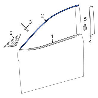 Toyota OE - Rear Left Lower Door Reveal Molding