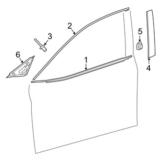Toyota OE - Front Door - Exterior Trim