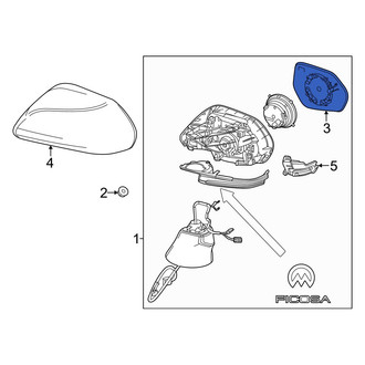 Toyota OE - Front Right Door Mirror Glass