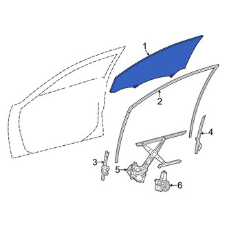 Toyota OE - Front Left Door Glass