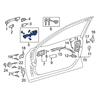Toyota OE - Rear Left Exterior Door Handle Base