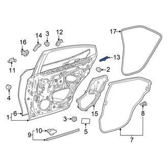Toyota OE - Rear Right Door Interior Trim Panel Insulator