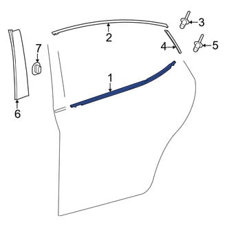 Toyota OE - Rear Right Door Belt Molding