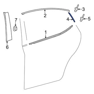 Toyota OE - Rear Right Lower Door Reveal Molding