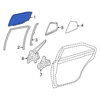 Toyota OE - Front Left Door Glass