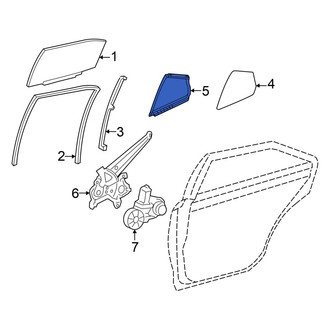 Toyota OE - Rear Right Vent Window Weatherstrip