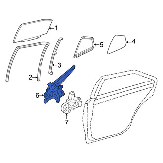 Toyota OE - Rear Left Window Regulator
