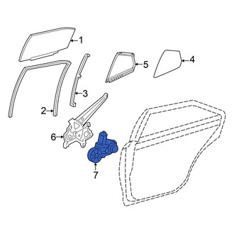 Toyota OE - Rear Left Window Motor